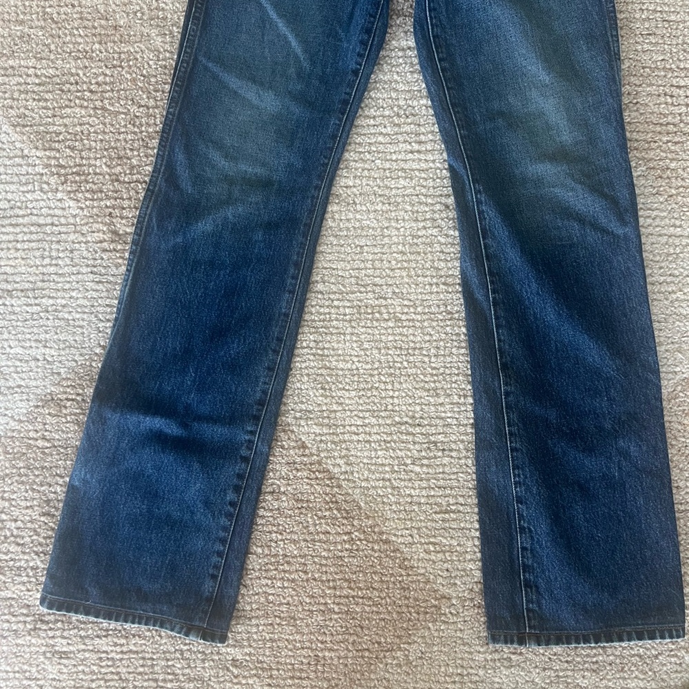 KHAITE Danielle 100% cotton jeans in mid-blue, size 27 - Picture 5 of 15